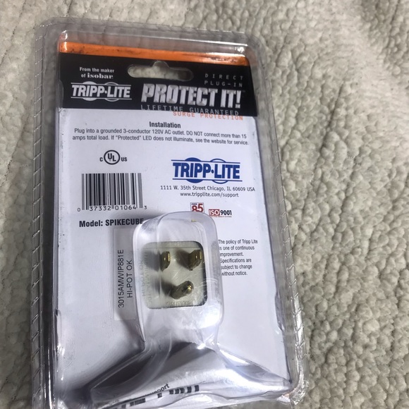 Tripp-Lite Spikecube 1 outlet 2 LEDs w/ 600 Joules - Picture 5 of 5